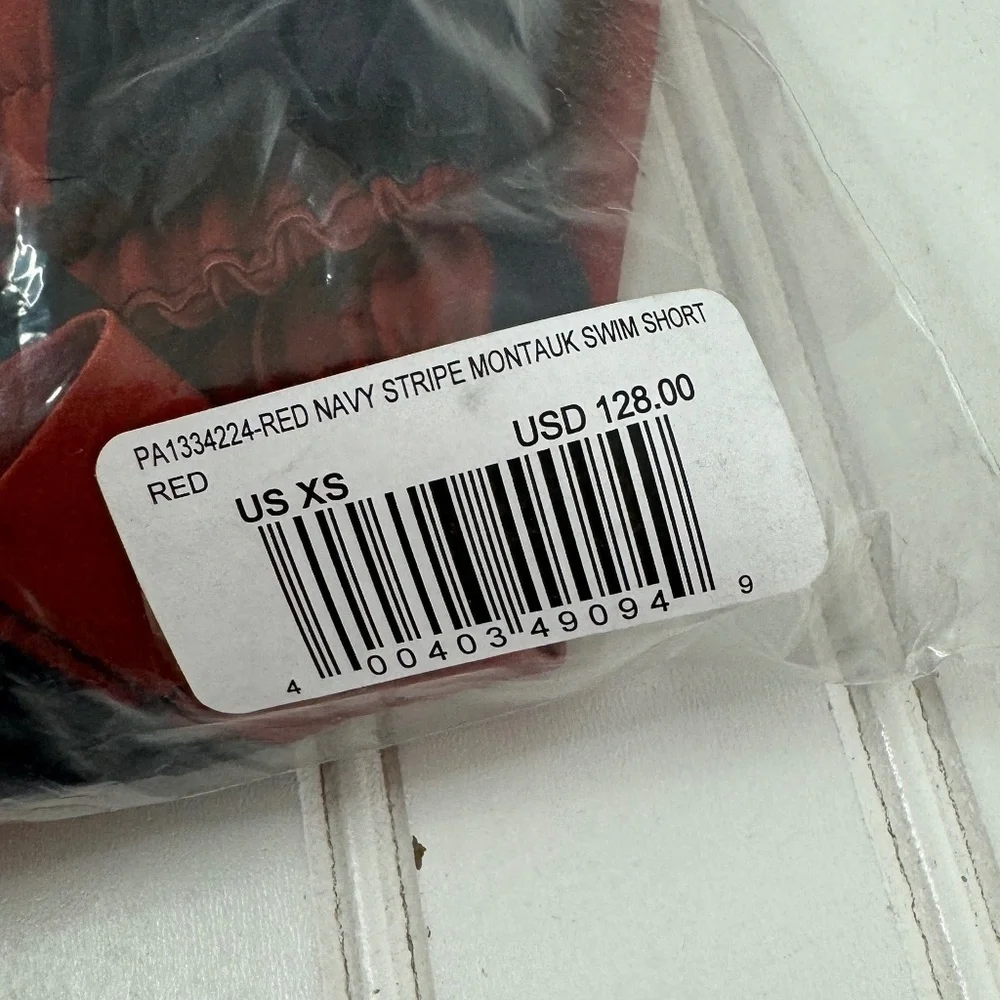 Todd Snyder Red and Navy Swim Trunks - Picture 6 of 6